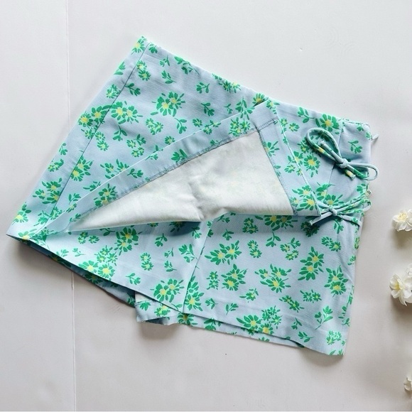 NEW Zara Women’s Floral Bow Skort Skirt Mini - Picture 5 of 10